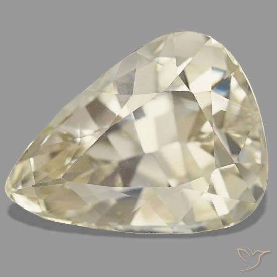 Spodumène jaune de 19,62 ct, en forme de poire, VVS-VS