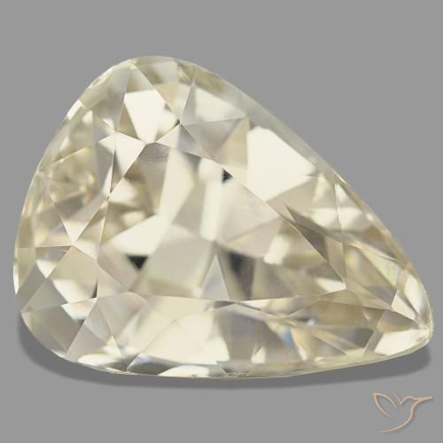 Spodumène jaune naturelle en forme de poire, 19,62 ct, VVS-VS