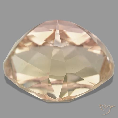 Spodumène orange naturelle en forme de poire, 55,30 ct, VS
