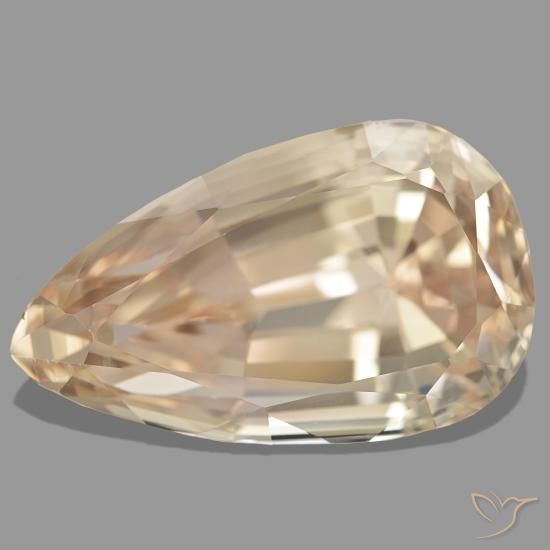 Spodumène orange de 61,88 ct, en forme de poire, VS
