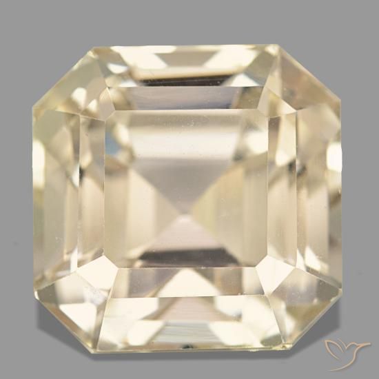 Spodumène doré naturelle taille émeraude, 21,88 ct, VVS-VS
