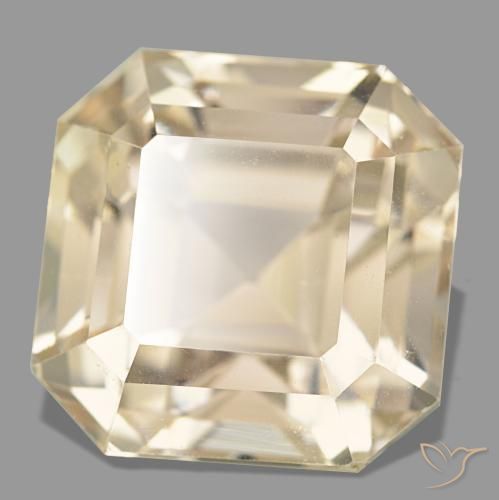 Spodumène doré naturelle taille émeraude, 21,88 ct, VVS-VS