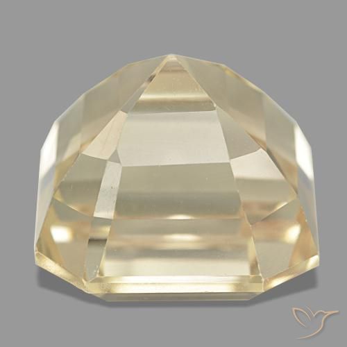 Spodumène doré naturelle taille émeraude, 21,88 ct, VVS-VS
