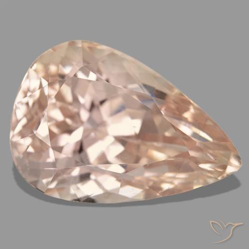 Spodumène rose naturelle en forme de poire, 42,64 ct, VS
