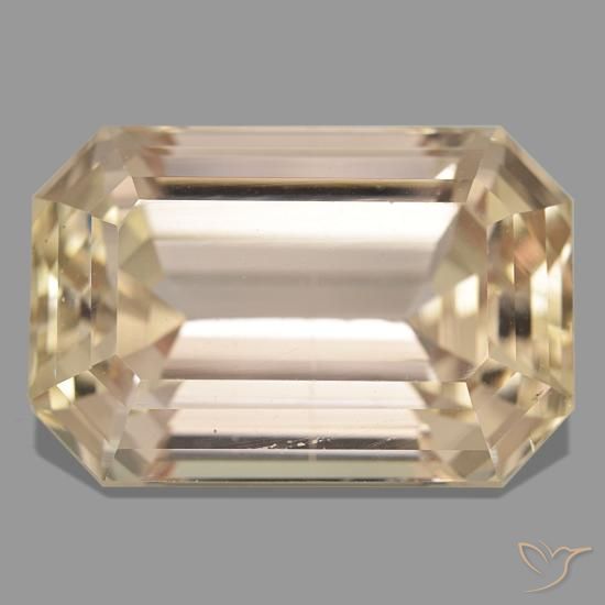 Spodumène orange de 47,04 ct, taille émeraude, VS
