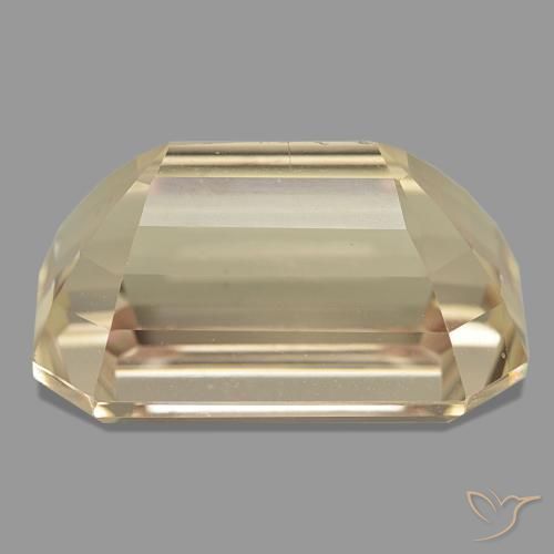 Spodumène orange naturelle taille émeraude, 47,04 ct, VS