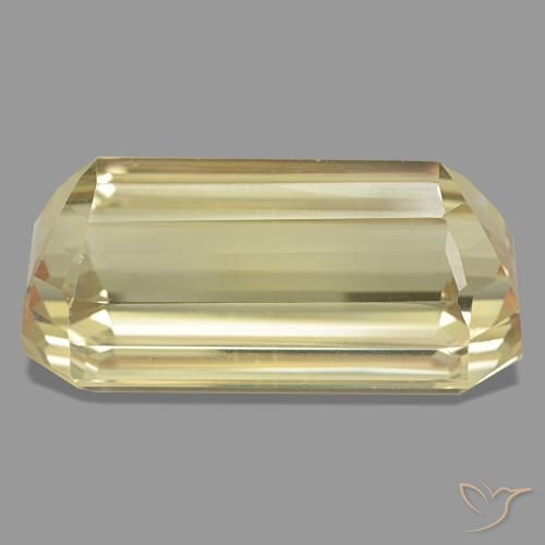 Spodumène orange naturelle taille émeraude, 122,78 ct, VVS