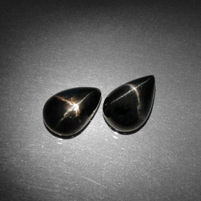 Achetez naturel ct noir diopside étoilé gems, en forme de poire, en provenance inde chez gemselect. en stock, livraison internationale!