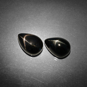 Achetez naturel ct noir diopside étoilé gems, en forme de poire, en provenance inde chez gemselect. en stock, livraison internationale!