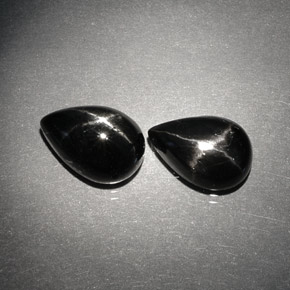 Achetez naturel ct noir diopside étoilé gems, en forme de poire, en provenance inde chez gemselect. en stock, livraison internationale!