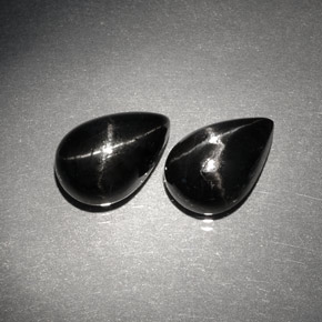 Achetez naturel ct noir diopside étoilé gems, en forme de poire, en provenance inde chez gemselect. en stock, livraison internationale!