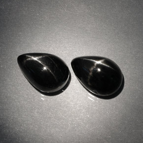 Achetez naturel ct noir diopside étoilé gems, en forme de poire, en provenance inde chez gemselect. en stock, livraison internationale!