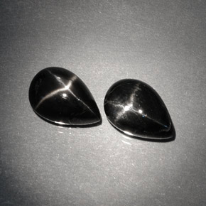 Achetez naturel ct noir diopside étoilé gems, en forme de poire, en provenance inde chez gemselect. en stock, livraison internationale!