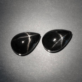 Achetez naturel ct noir diopside étoilé gems, en forme de poire, en provenance inde chez gemselect. en stock, livraison internationale!