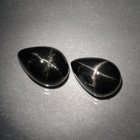 Achetez naturel ct noir diopside étoilé gems, en forme de poire, en provenance inde chez gemselect. en stock, livraison internationale!