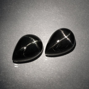 Achetez naturel ct noir diopside étoilé gems, en forme de poire, en provenance inde chez gemselect. en stock, livraison internationale!