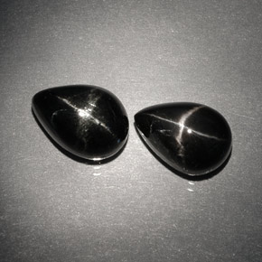 Achetez naturel ct noir diopside étoilé gems, en forme de poire, en provenance inde chez gemselect. en stock, livraison internationale!