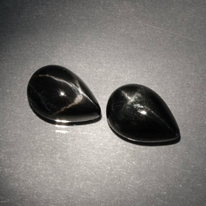 Achetez naturel ct noir diopside étoilé gems, en forme de poire, en provenance inde chez gemselect. en stock, livraison internationale!