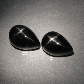 Achetez naturel ct noir diopside étoilé gems, en forme de poire, en provenance inde chez gemselect. en stock, livraison internationale!