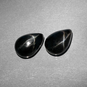 Achetez naturel ct noir diopside étoilé gems, en forme de poire, en provenance inde chez gemselect. en stock, livraison internationale!