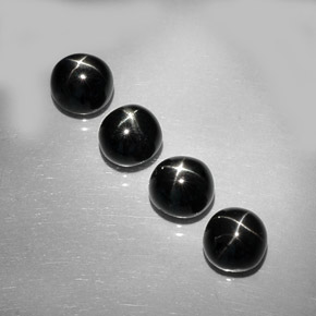 Achetez naturel ct noir diopside étoilé gems, coupe roude, en provenance inde chez gemselect. en stock, livraison internationale!