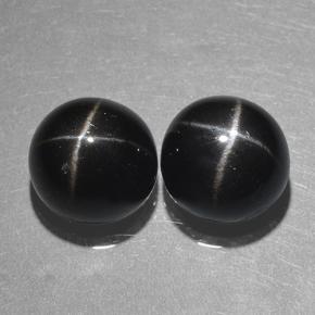 Achetez naturel 10,09ct noir diopside étoilé gems, coupe roude, en provenance inde chez gemselect. en stock, livraison internationale!