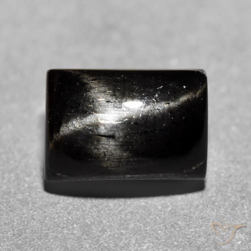 Diopside étoilé Noire naturelle Baquette, 1.89 ct, Opaque