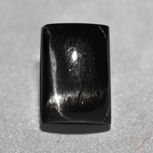 Diopside étoilé Noire naturelle Baquette, 1.89 ct, Opaque