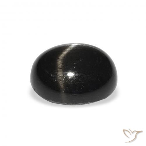 Diopside étoilé Noire naturelle ovale, 5.02 ct, Opaque