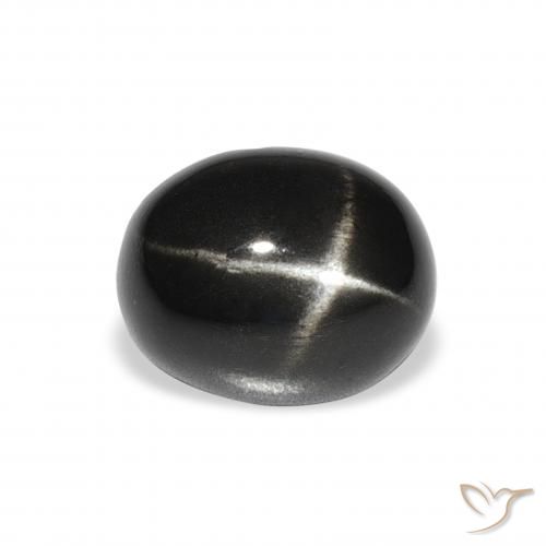 4.92ct Naturel Noire Diopside étoilé, ovale, Opaque
