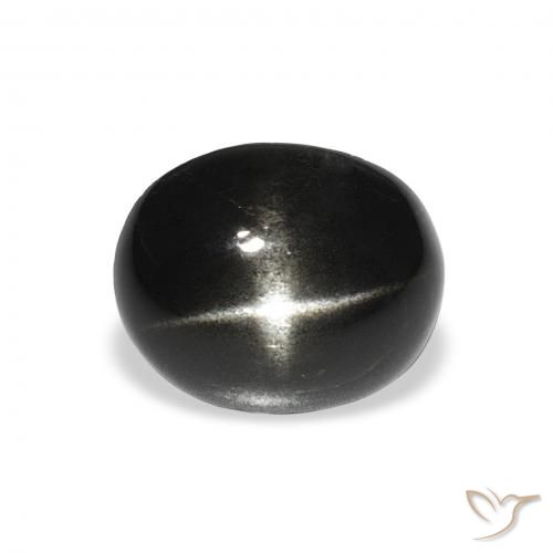 3.60ct Naturel Noire Diopside étoilé, ovale, Opaque