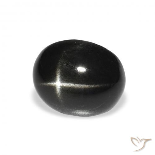 Diopside étoilé Noire naturelle ovale, 3.60 ct, Opaque