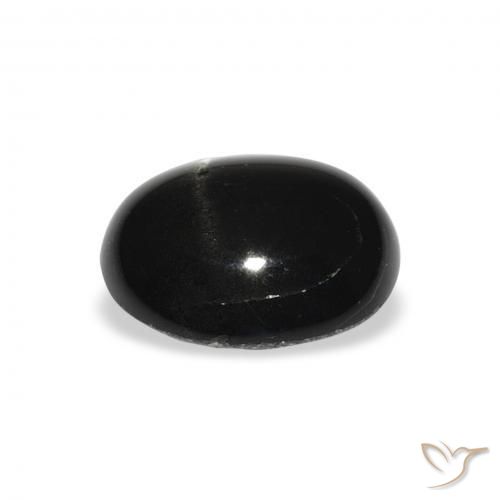Diopside étoilé Noire naturelle ovale, 3.60 ct, Opaque