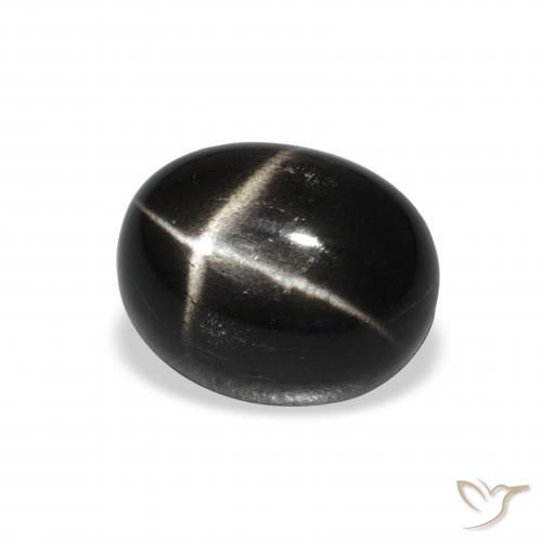 Diopside étoilé Noire naturelle ovale, 4.73 ct, Opaque