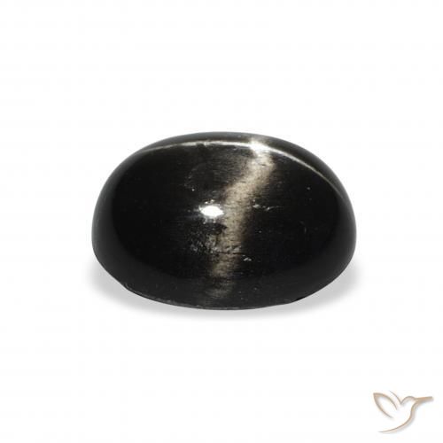 Diopside étoilé Noire naturelle ovale, 4.73 ct, Opaque