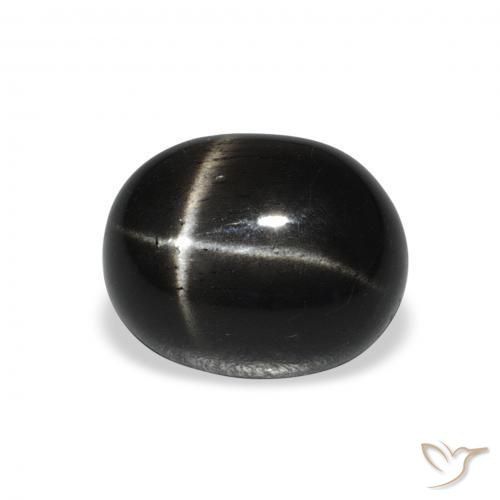Diopside étoilé Noire naturelle ovale, 5.15 ct, Opaque