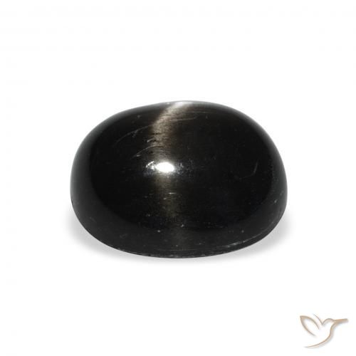 Diopside étoilé Noire naturelle ovale, 5.15 ct, Opaque