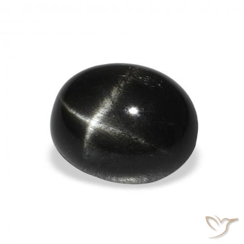 Diopside étoilé Noire naturelle ovale, 4.68 ct, Opaque