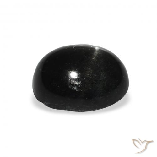 Diopside étoilé Noire naturelle ovale, 4.68 ct, Opaque