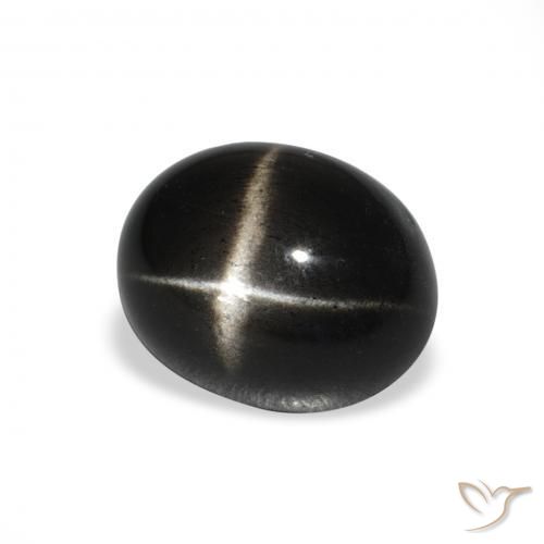 Diopside étoilé Noire naturelle ovale, 5.00 ct, Opaque