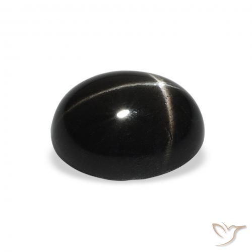 Diopside étoilé Noire naturelle ovale, 5.00 ct, Opaque