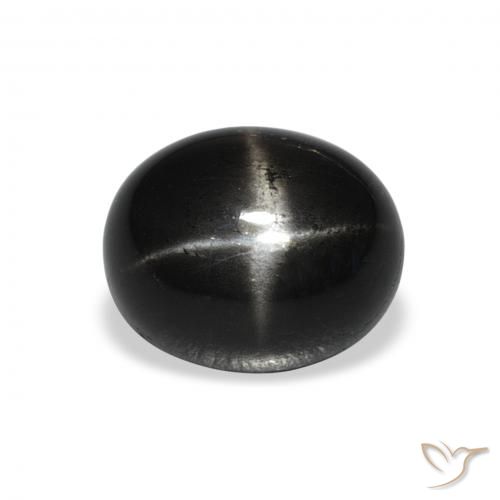 Diopside étoilé Noire naturelle ovale, 4.97 ct, Opaque