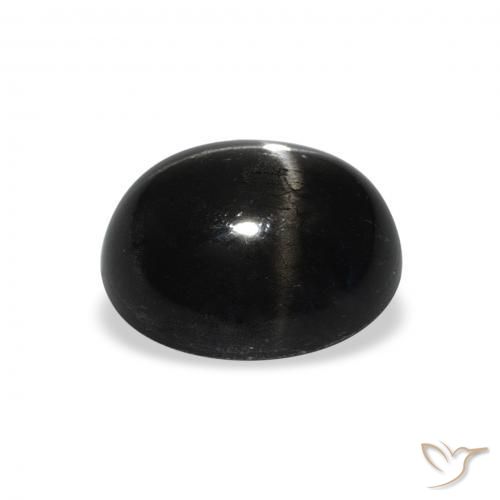 Diopside étoilé Noire naturelle ovale, 4.97 ct, Opaque