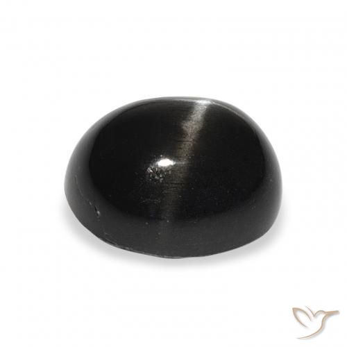 Diopside étoilé Noire naturelle ovale, 5.51 ct, Opaque
