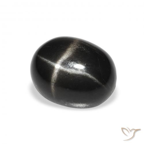 Diopside étoilé Noire naturelle ovale, 4.31 ct, Opaque