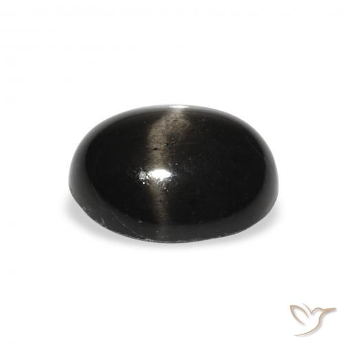 Diopside étoilé Noire naturelle ovale, 4.31 ct, Opaque