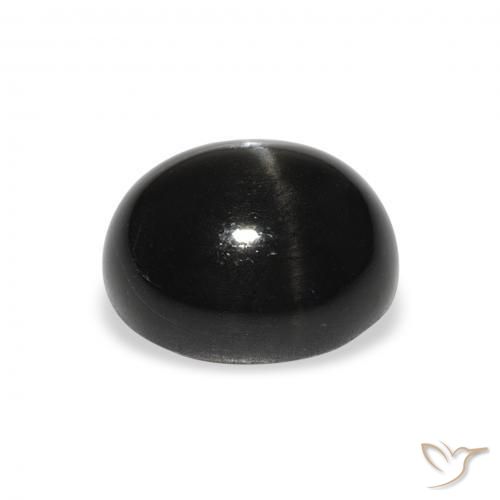 Diopside étoilé Noire naturelle ovale, 5.42 ct, Opaque