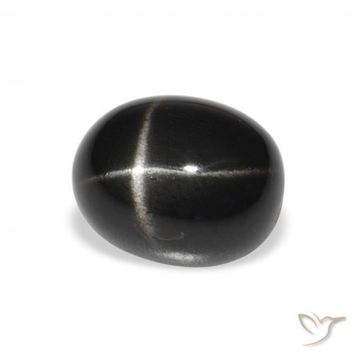 Diopside étoilé Noire naturelle ovale, 4.60 ct, Opaque
