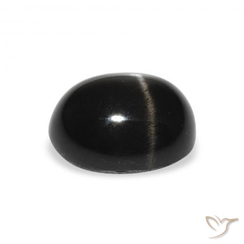 Diopside étoilé Noire naturelle ovale, 4.60 ct, Opaque