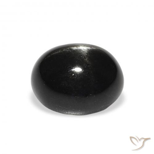 Diopside étoilé Noire naturelle ovale, 5.78 ct, Opaque